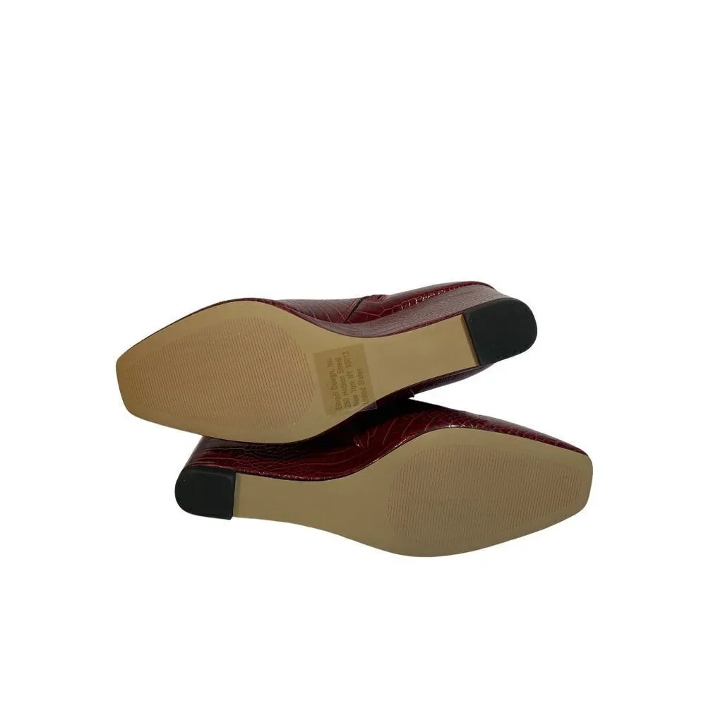NWT Eloquii Wedge Ankle‎ Boot Color Wine Size 8W